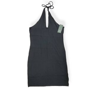 Wild Fable Halter Style Ribbed knit Black Dress XXL